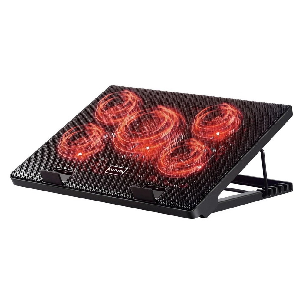 Laptop Cooling Pad with 5 Quiet Fans, Adjustable Stand for 12"-17" Gaming Lap...